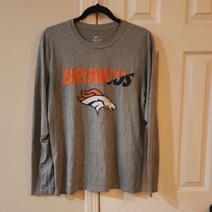 Gray Denver Broncos Long Sleeve Shirt
